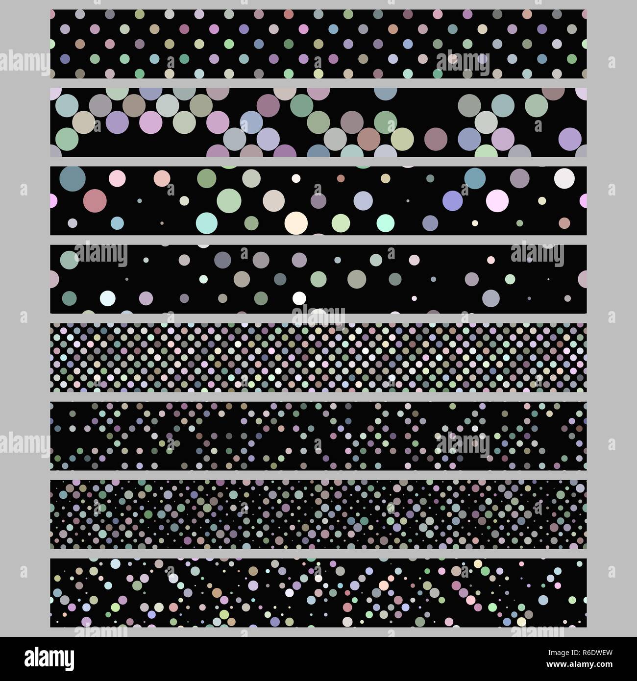 Abstract circle pattern web banner background set Stock Vector Image ...