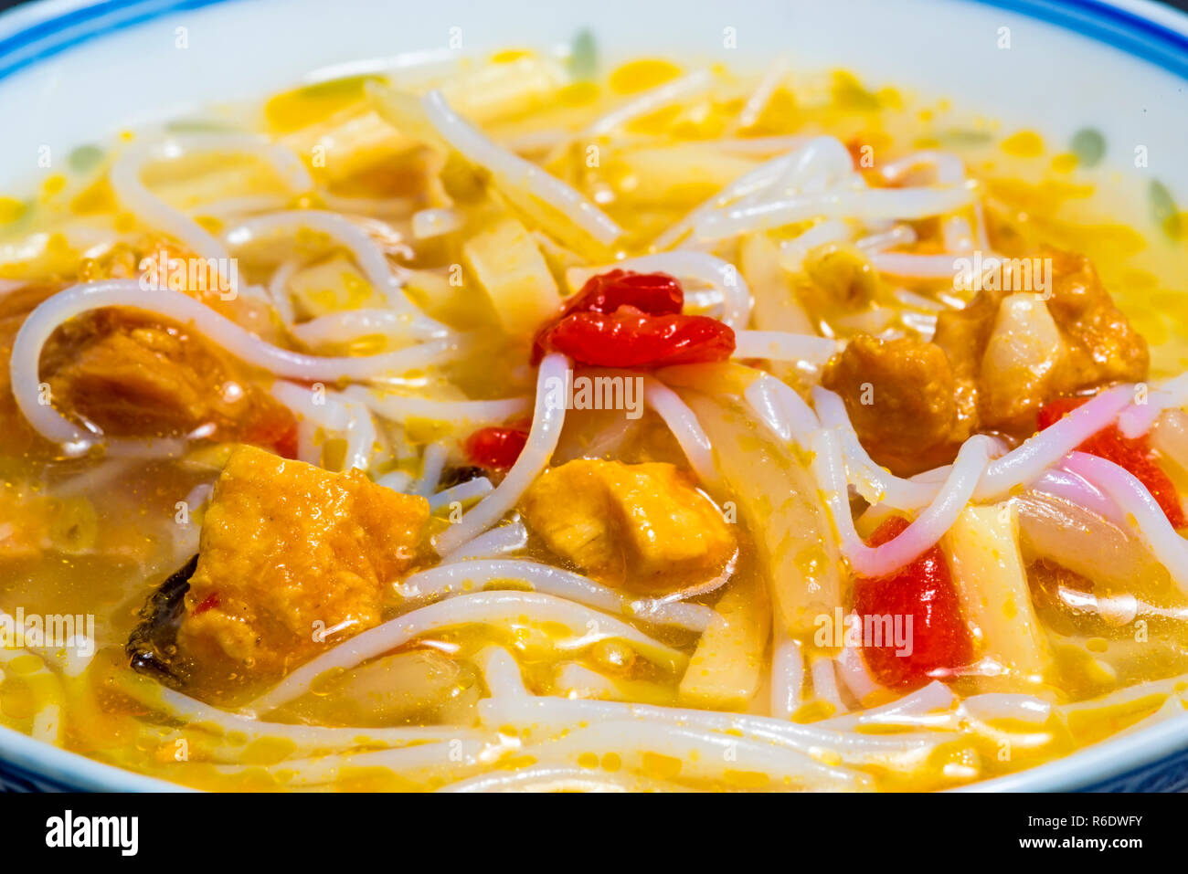 Asian Chicken Noodle Soup Stock Photo - Alamy