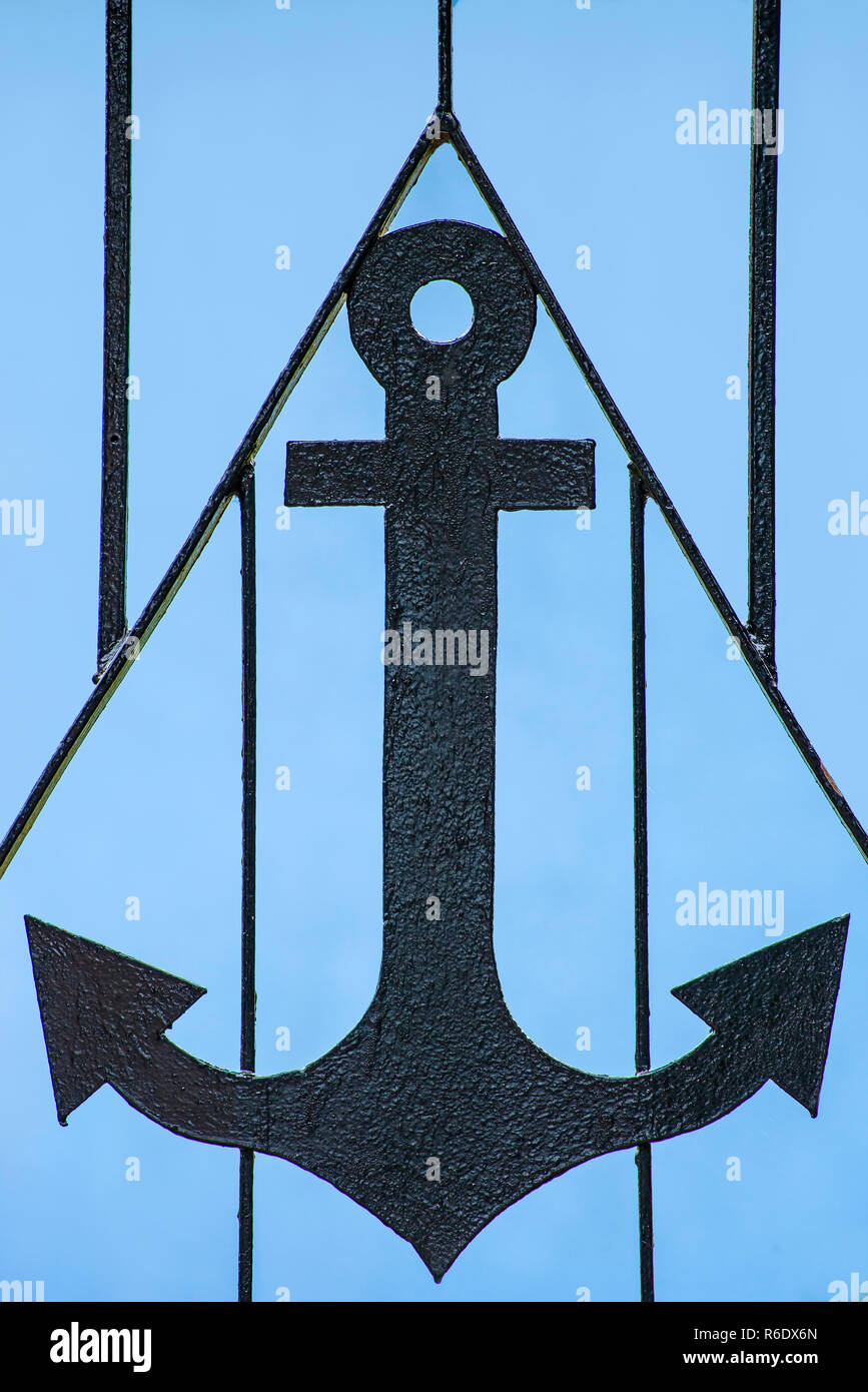 Anchor At A Gate Stock Photo Alamy