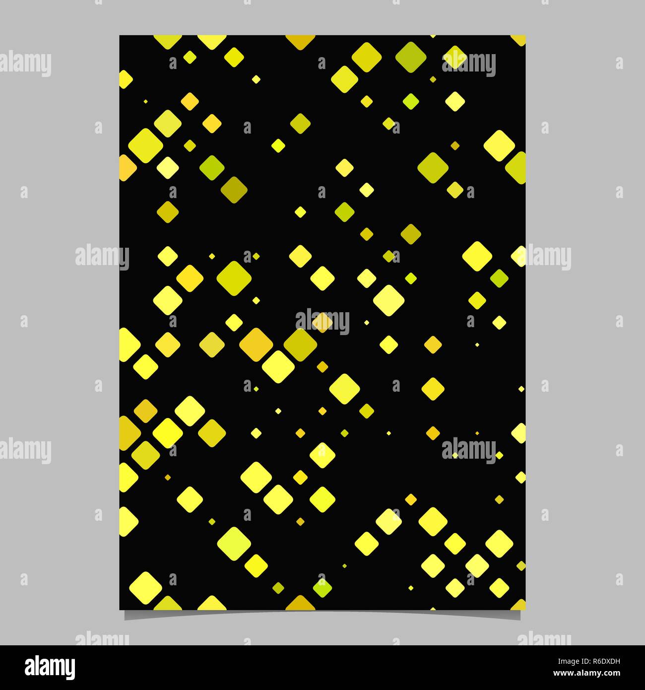 Yellow geometric square pattern flyer background template Stock Vector ...