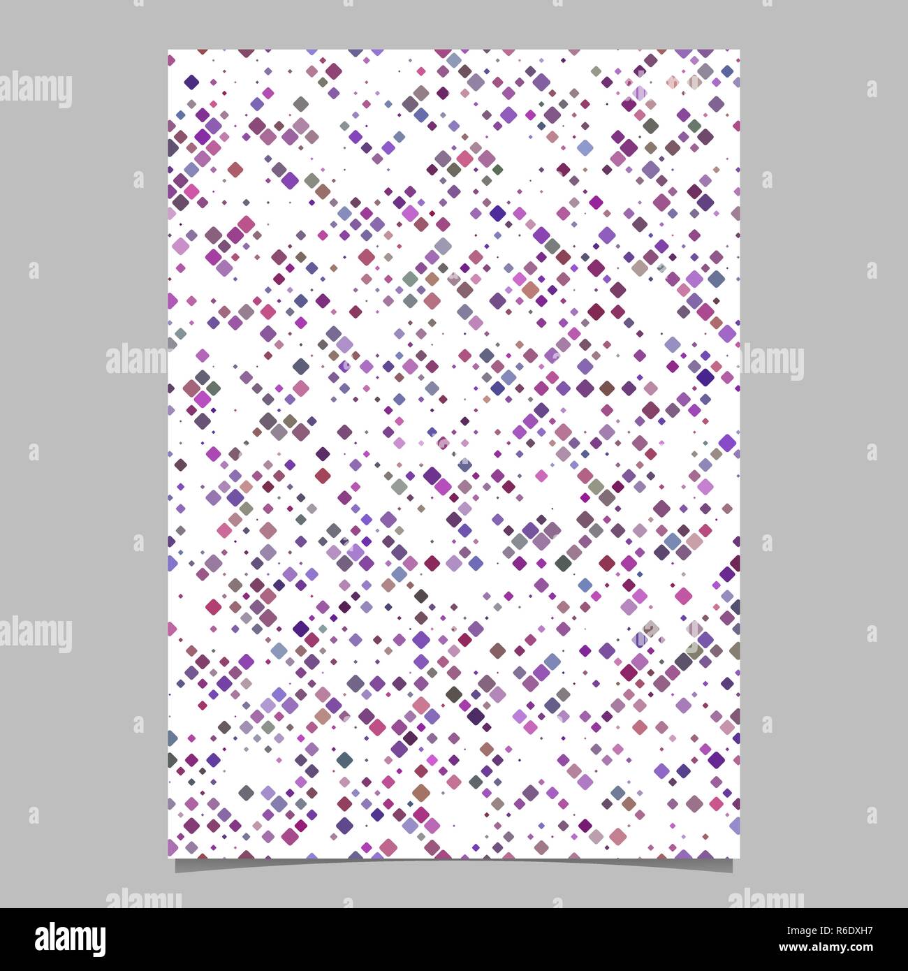 Purple square pattern poster design - vector mosaic page background ...