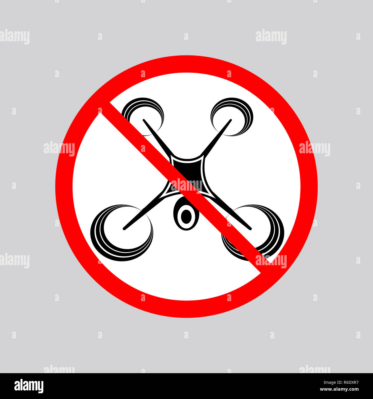 Stop Airdrone Allowed Sign. Photo and Video Air Drone Stock Photo