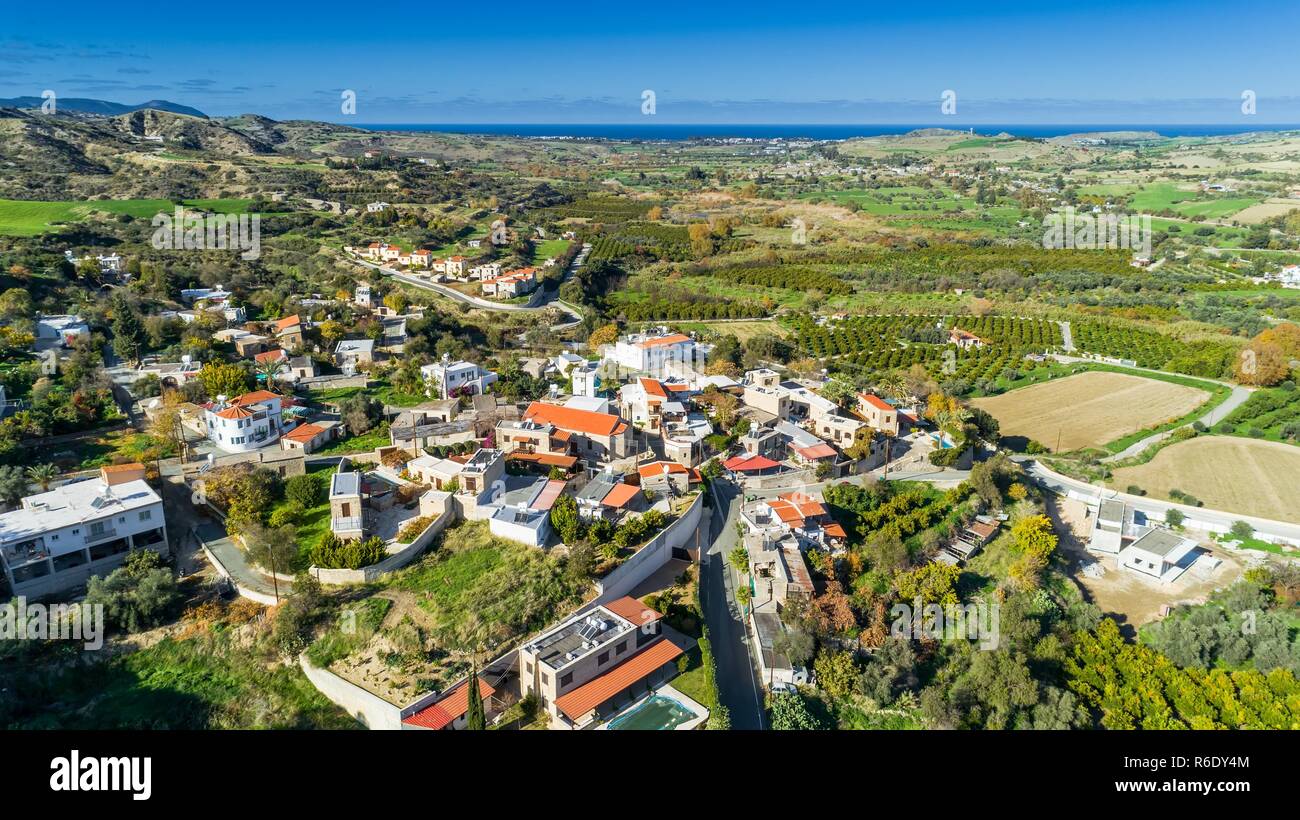 Aerial Goudi, Paphos, Cyprus Stock Photo Alamy
