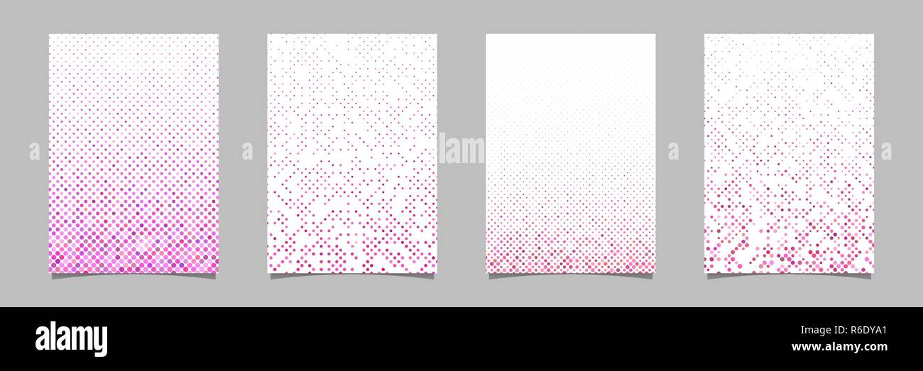 Dot pattern brochure design set - vector stationery background ...