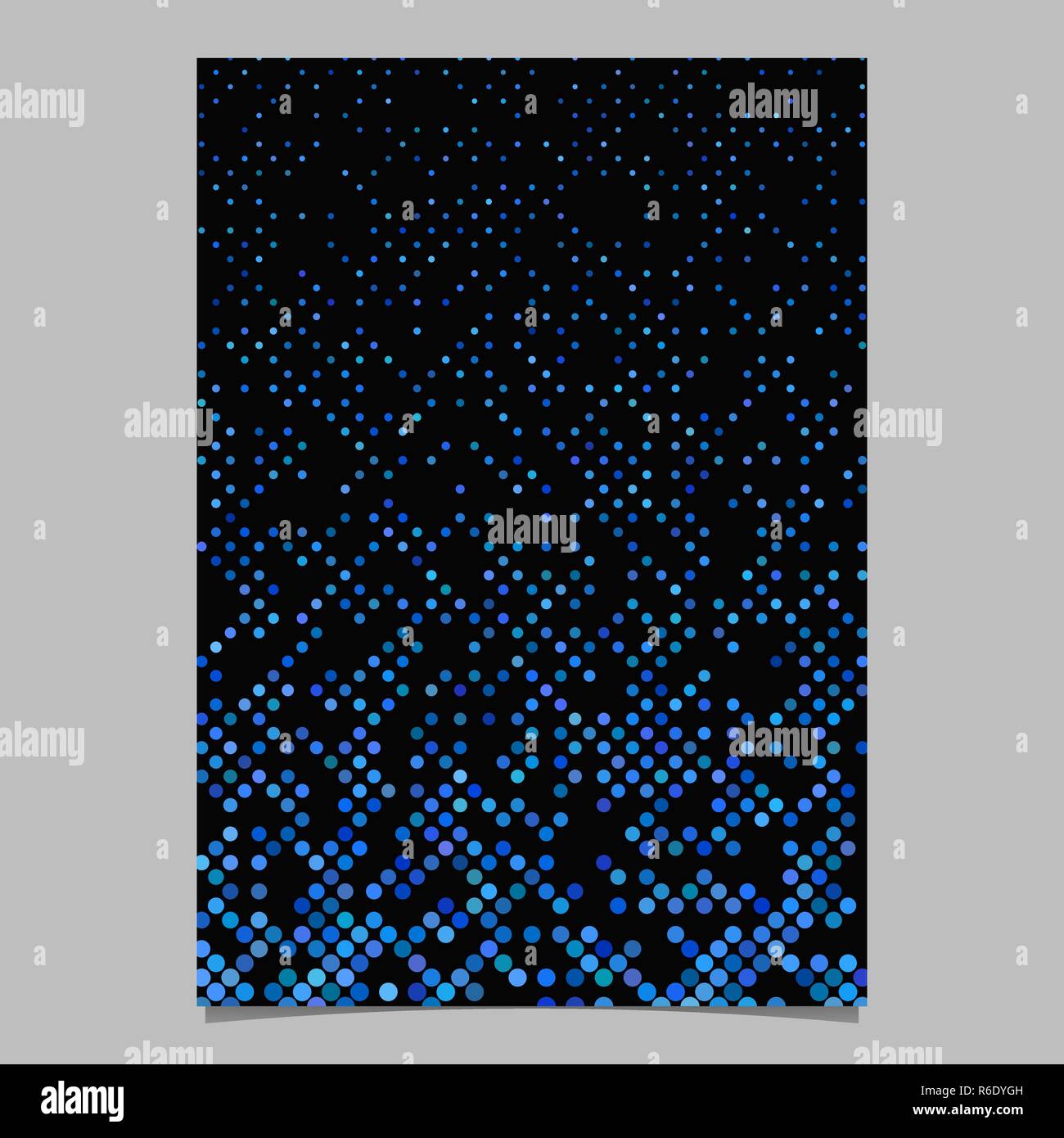 Blue circle pattern brochure background - vector template design Stock ...