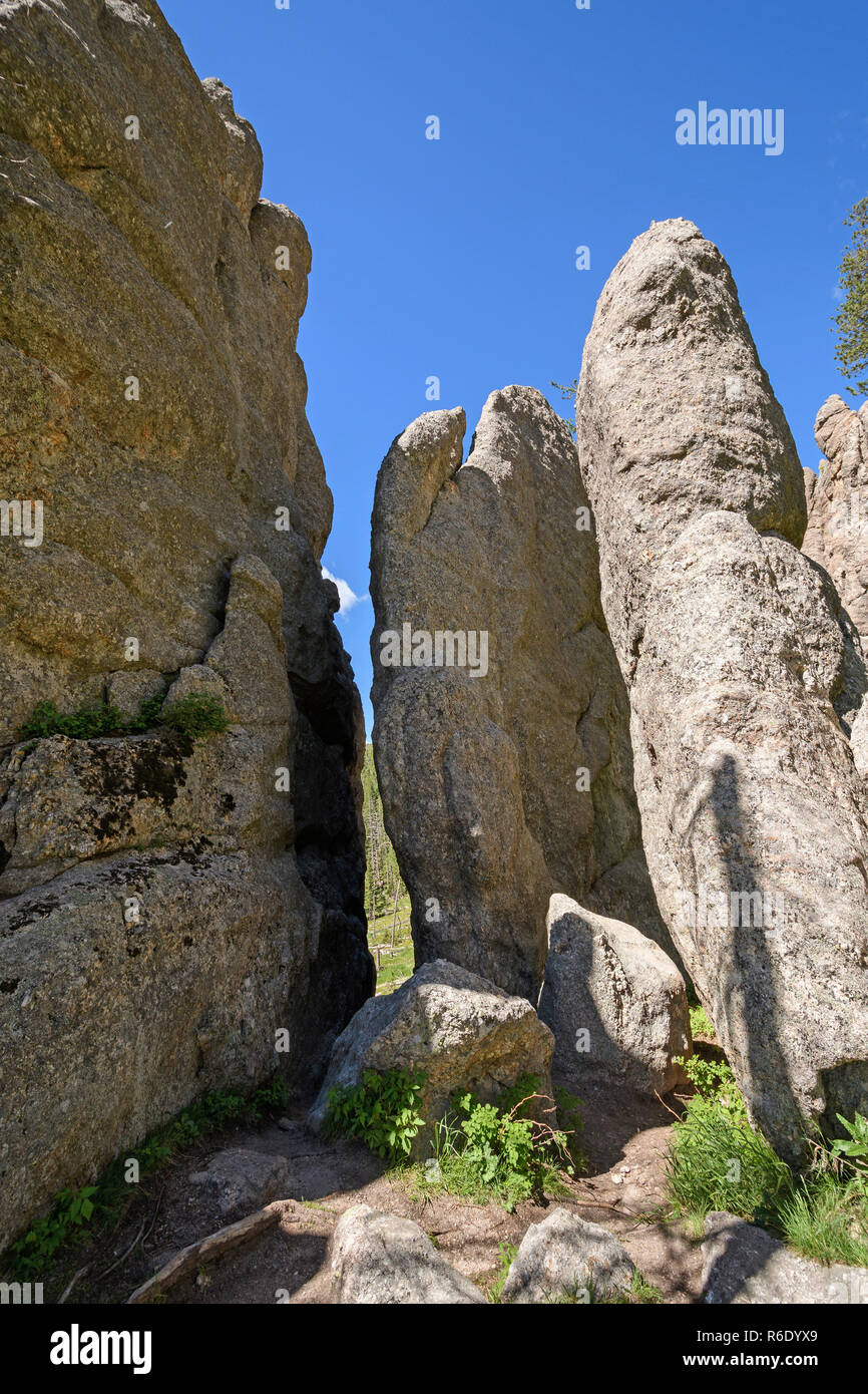 Narrow Path Between the Rocks Stock Photo