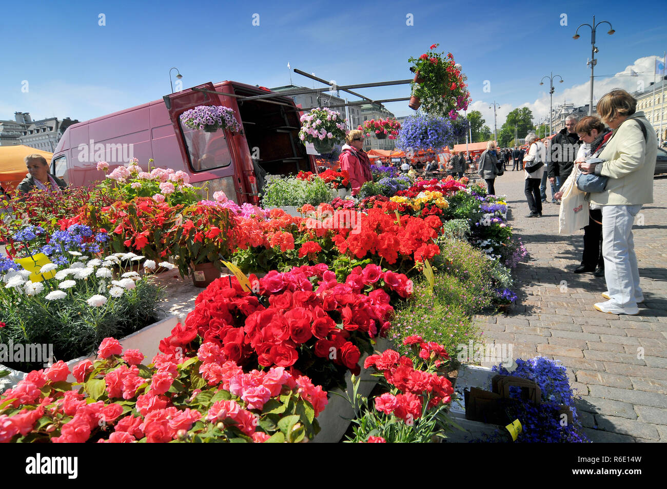 Helsinki Flower Market Stock Photo Alamy