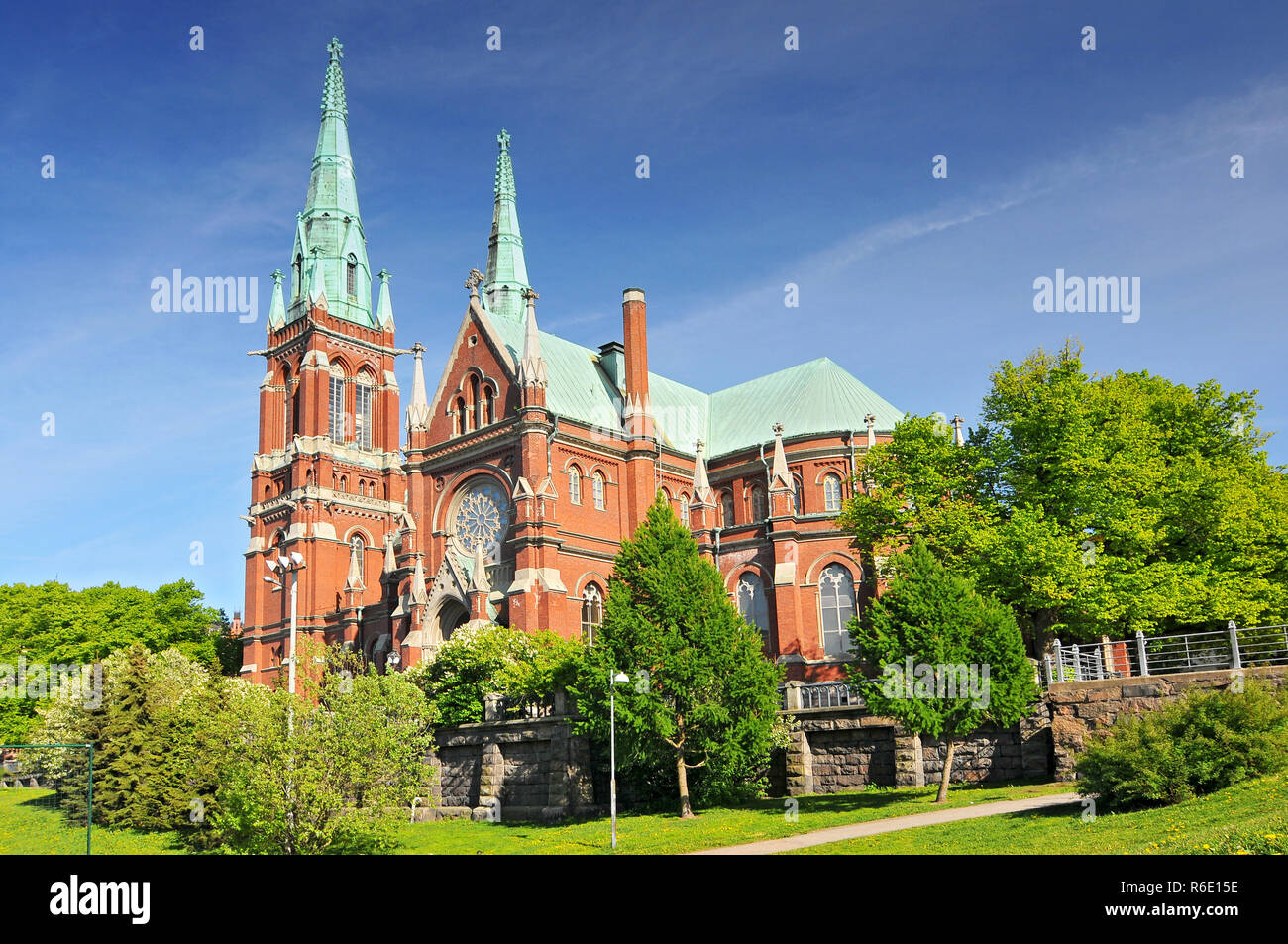 St John'S Church In Helsinki, Finland Is A Lutheran Church Designed By The Swedish Architect Adolf Melander In The Gothic Revival Style Stock Photo