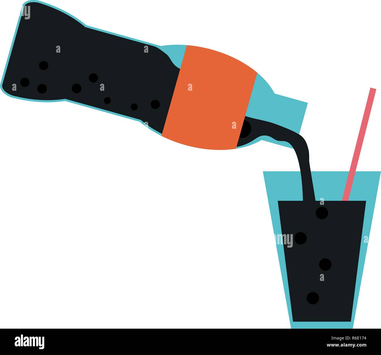 Soda bottle serving cup Stock Vector Image & Art Alamy