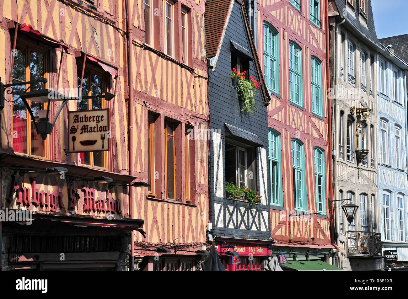 Half-Timbered Houses In Rouen Normandy France Stock Photo - Alamy