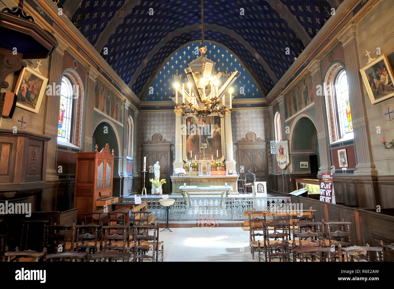 Interior Of Chateau De Chambord Chapel Royal Medieval French Castle