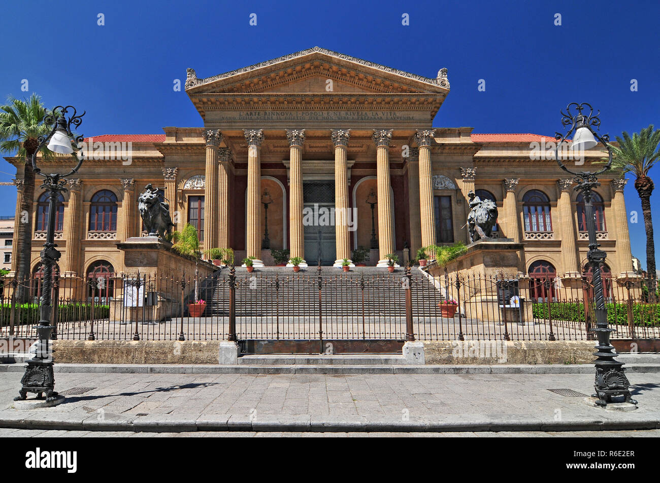 Teatro Massimo Famous Opera House On The Piazza Verdi In Palermo Sicily Stock Photo