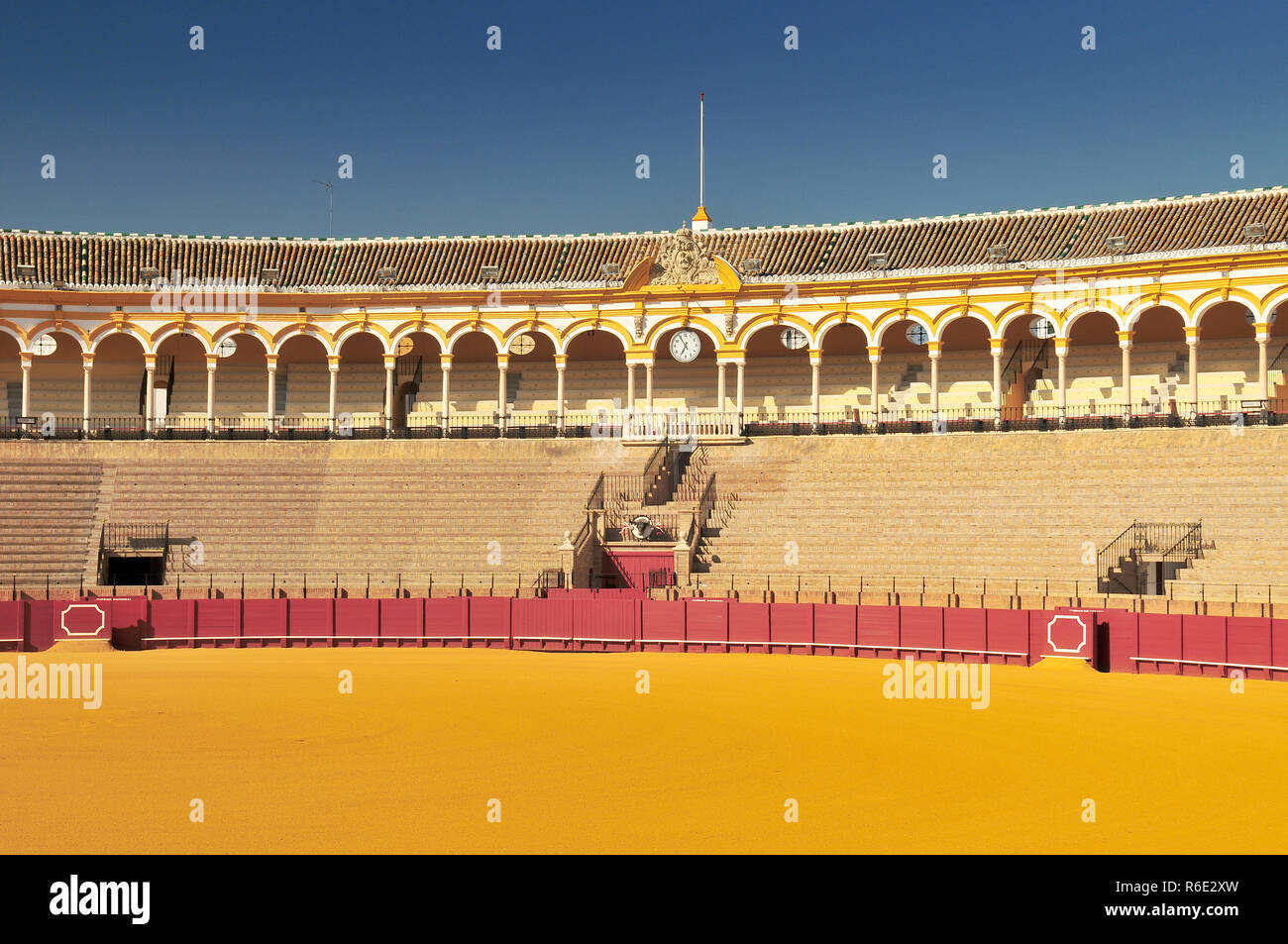Bullfight Arena (Plaza De Toros) In Seville, Andalusia Spain Stock Photo