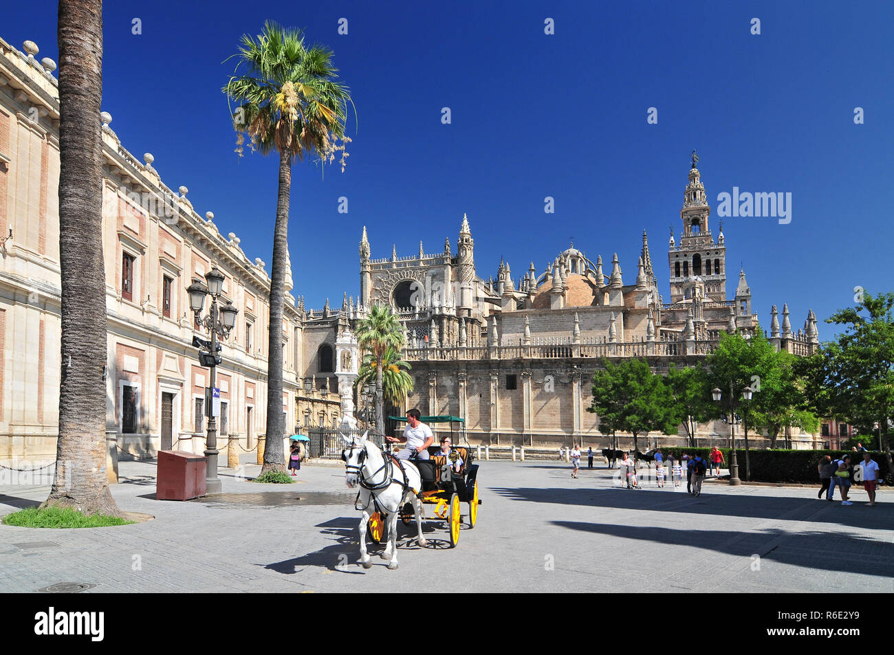 Sevilla Cathedral (Catedral De Santa Maria De La Sede), Gothic Style Architecture In Spain, Andalusia Region Stock Photo