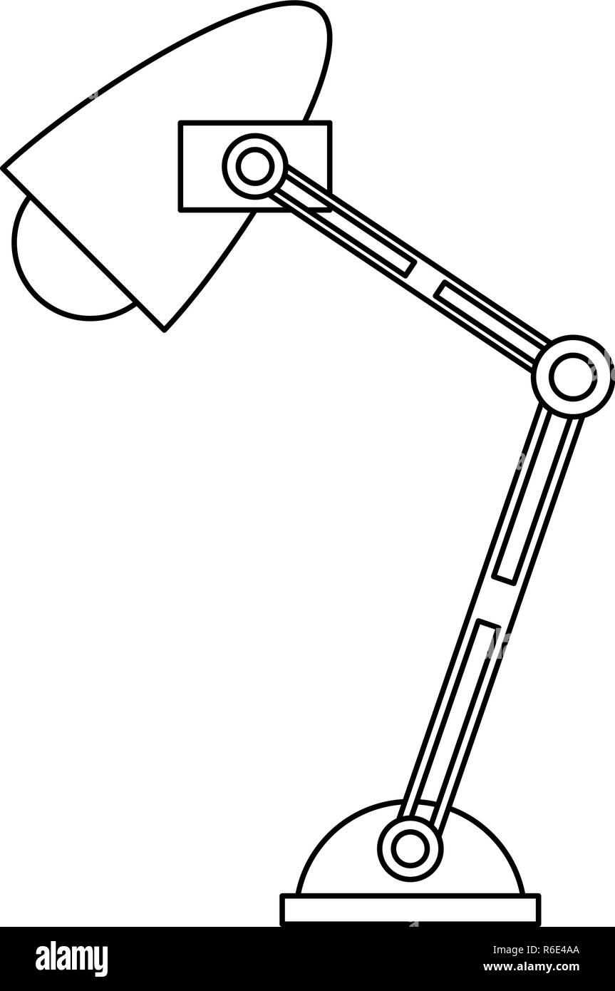 Desk light lamp black and white Stock Vector Image & Art - Alamy