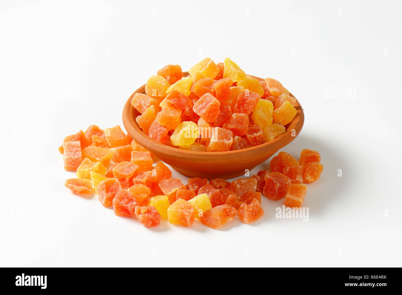 Dried diced papaya Stock Photo - Alamy