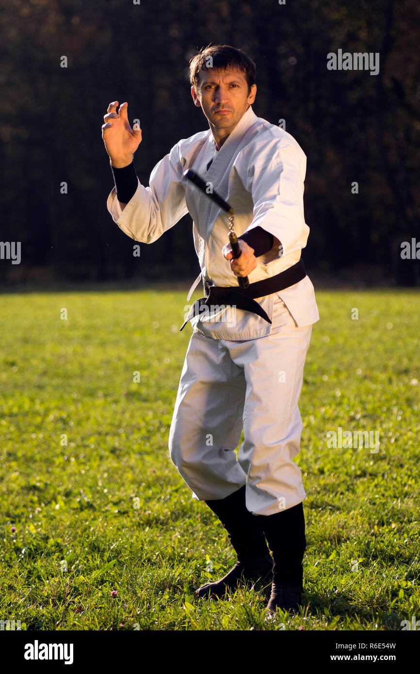 Kung fu nunchaku hires stock photography and images Alamy