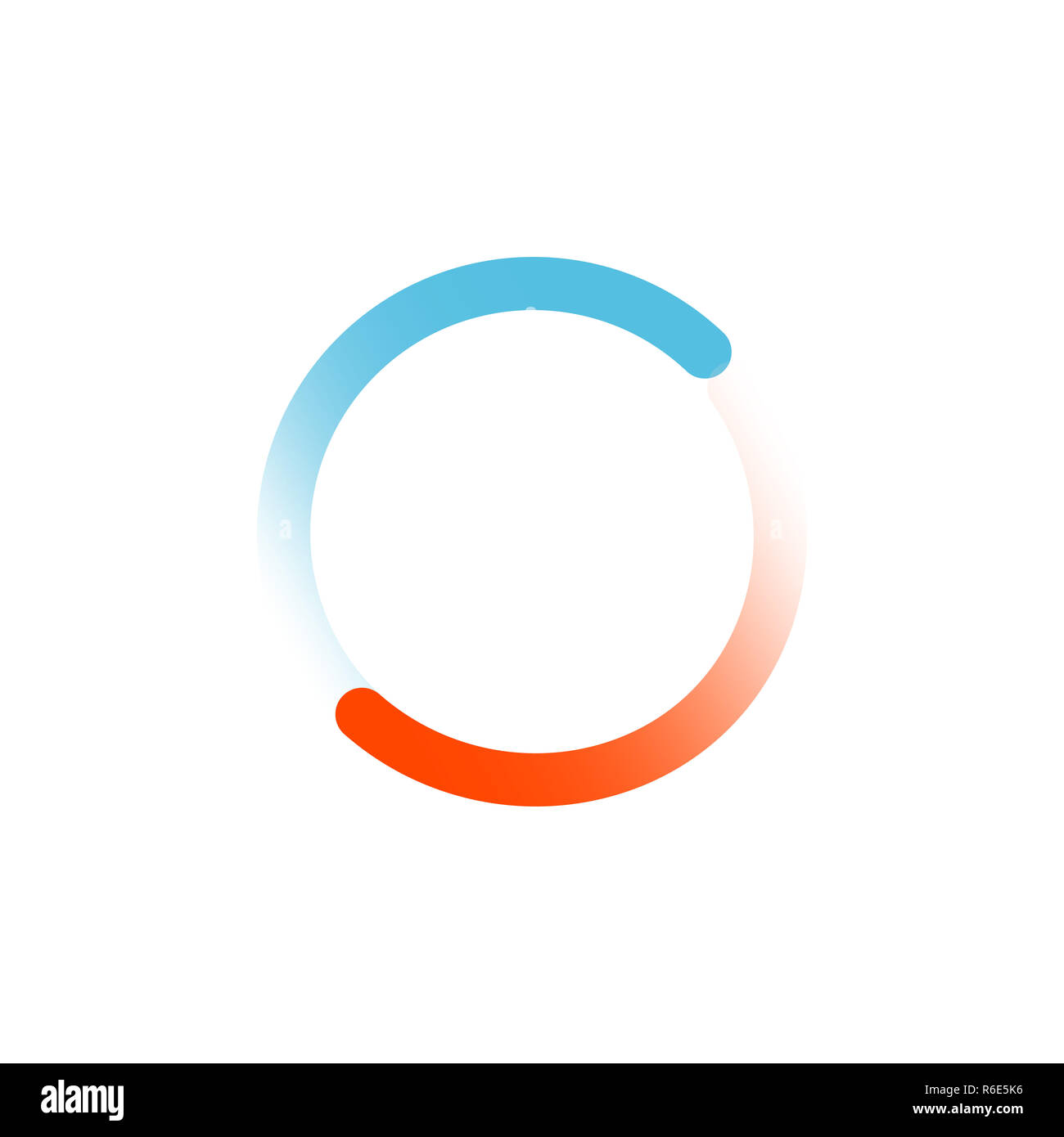 Web or Internet Progress Loader Circle Icon in blue and orange colors ...