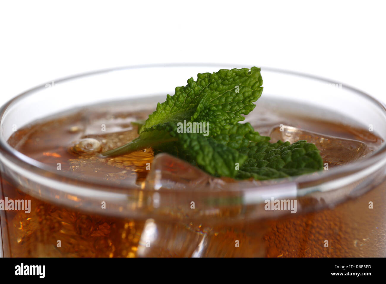 Cocktail whiskey cola with ice Stock Photo Alamy