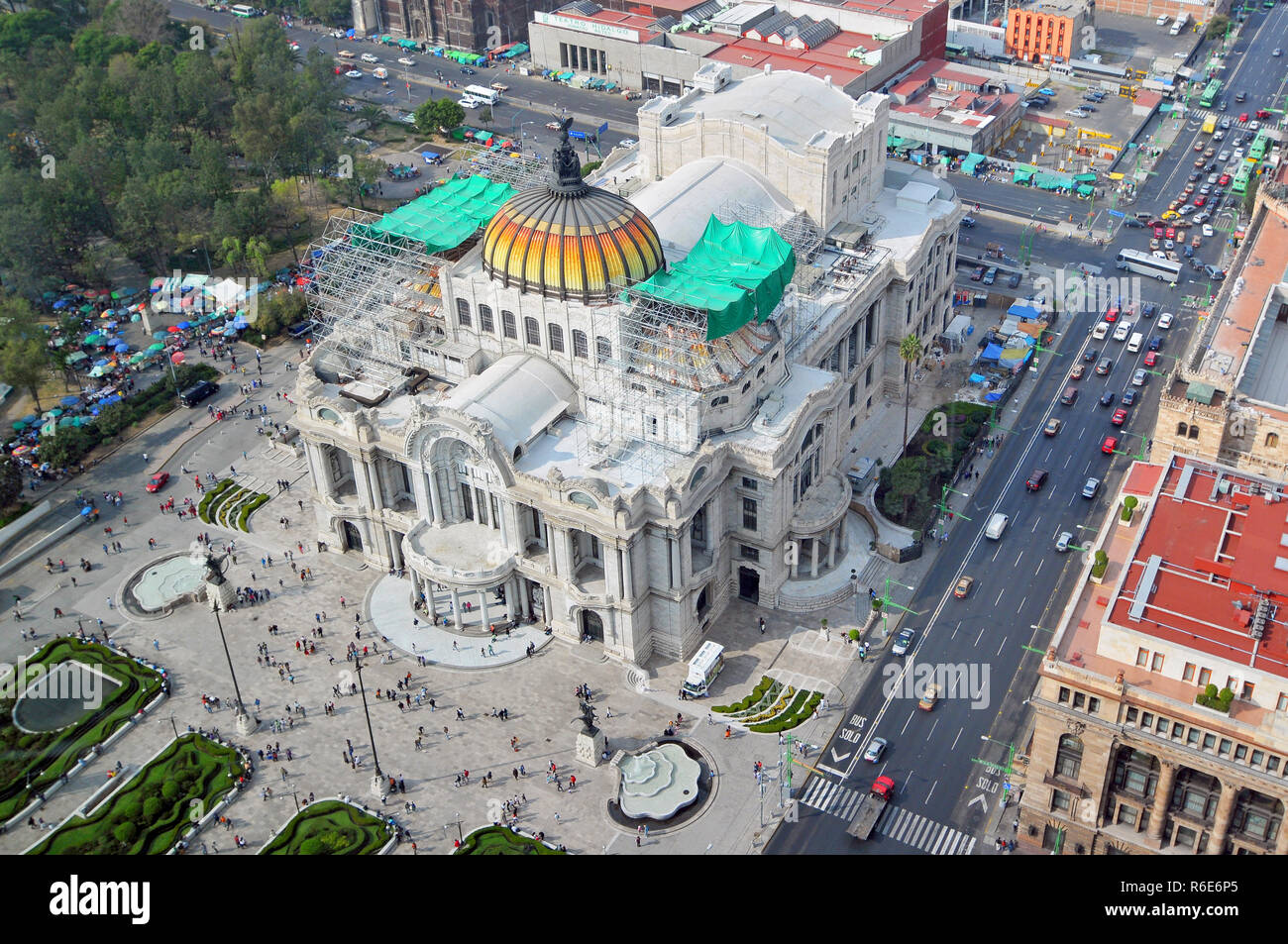 Palacio De Bellas Artes Or Palace Of Fine Arts, A Famous Theater,Museum And Music Venue In Mexico City Stock Photo