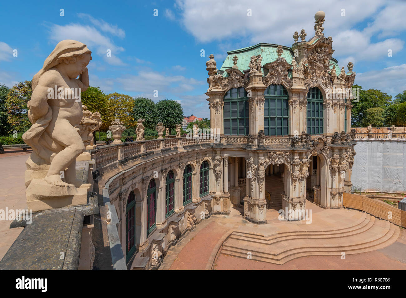View Of Wall Pavilion In Zwinger Palace, Dresden Germany Stock Photo
