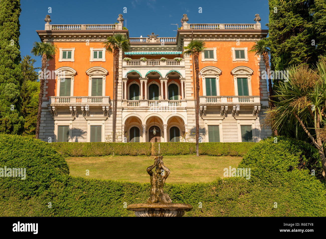 Villa Maria, Monumental Residence Built In Neo Renaissance Style Between 1889 And 1892 By The Engineer Giacomo Mantegazza, Griante, Como Lake Italy Stock Photo