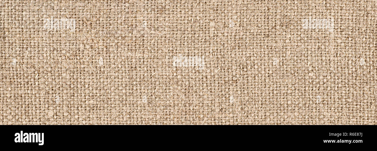 Rough canvas strip close up. Texture and background Stock Photo