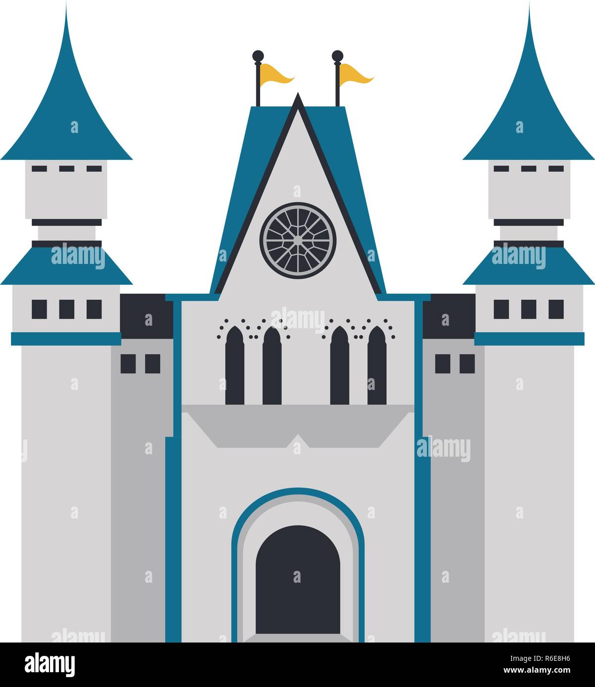 Medieval castle building Stock Vector Image & Art - Alamy