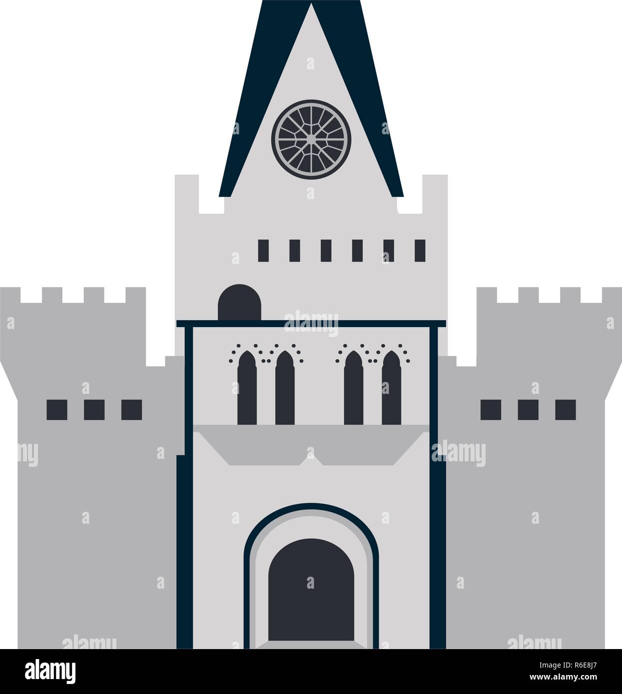 Medieval castle building Stock Vector Image & Art - Alamy