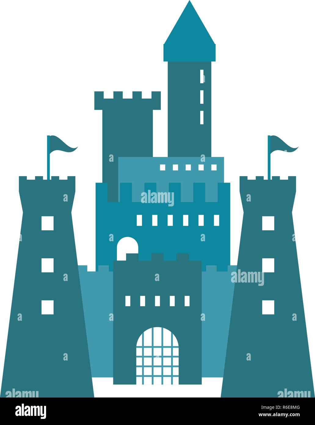 Medieval castle building Stock Vector Image & Art - Alamy