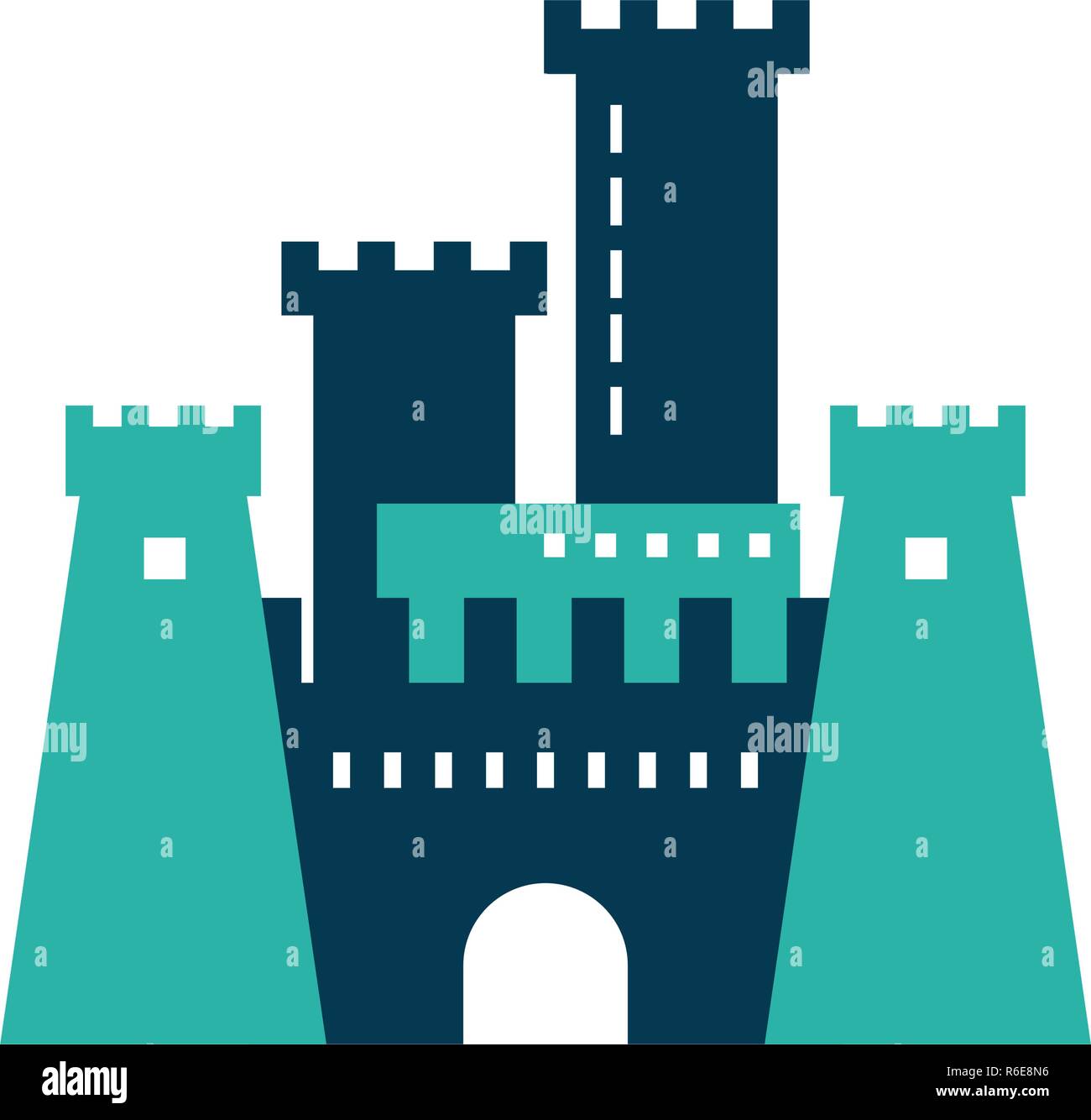 Medieval castle building Stock Vector Image & Art - Alamy