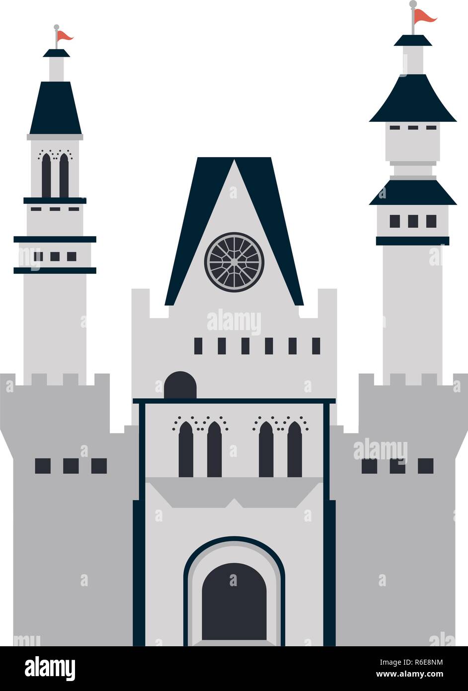 Medieval castle building Stock Vector Image & Art - Alamy