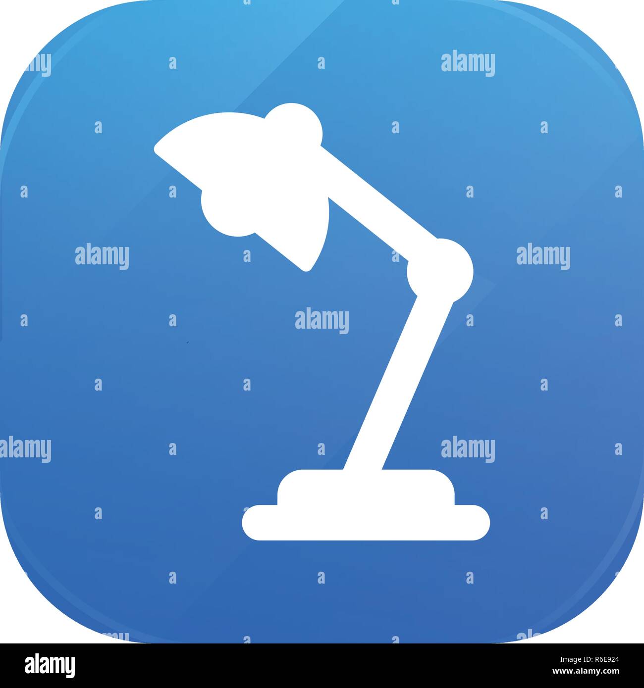 desk lamp flat icon with shadow Stock Vector