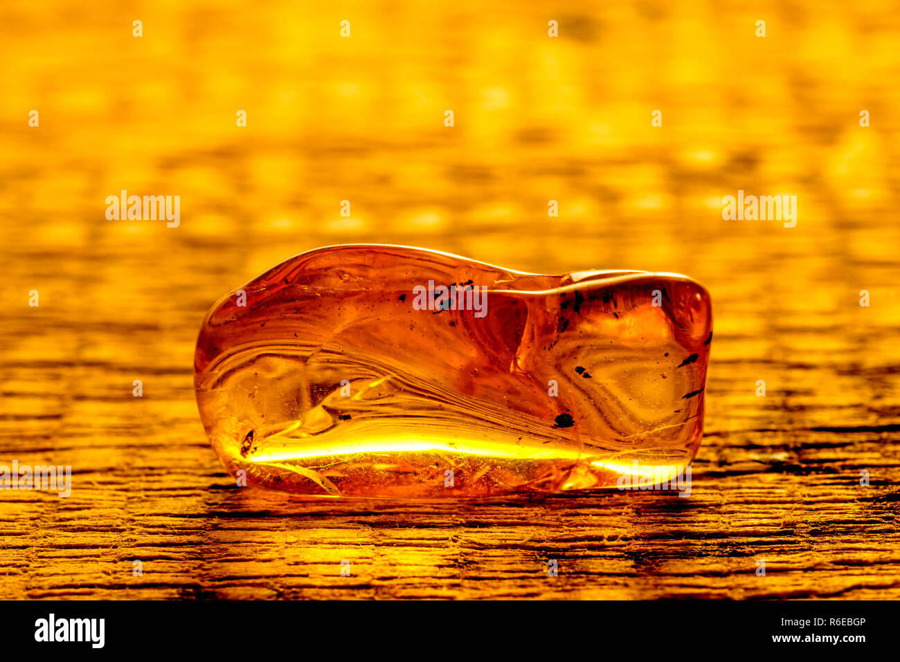 Amber With Inclusions Stock Photo