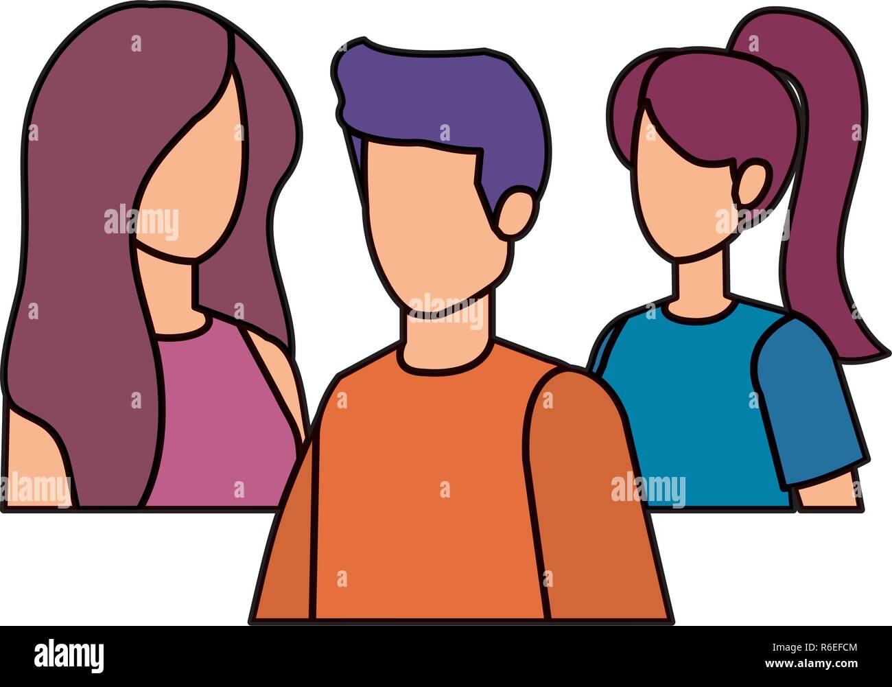 Man Group Vector group of people characters vector illustration design Stock Vector ...