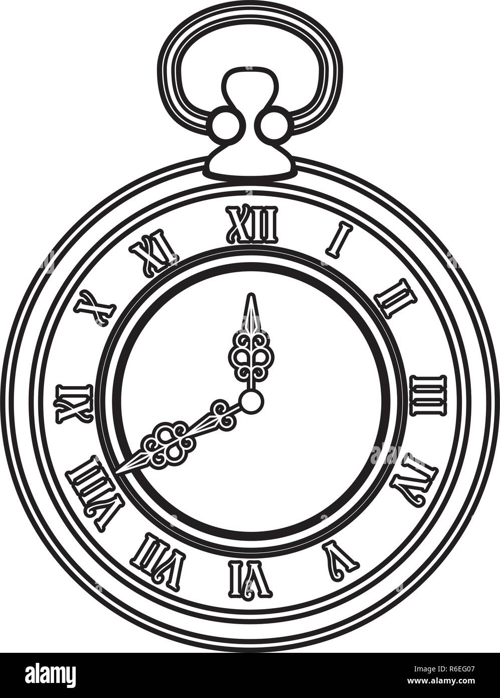 old time clock antique vector illustration design Stock Vector Image & Art Alamy