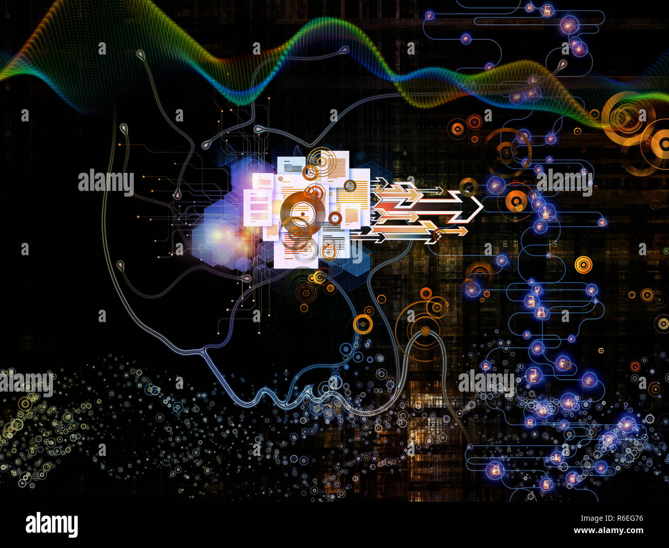 Digital Life of Machine Consciousness Stock Photo - Alamy