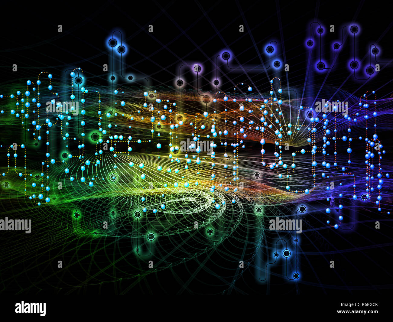 Visualization of Data Transfers Stock Photo - Alamy
