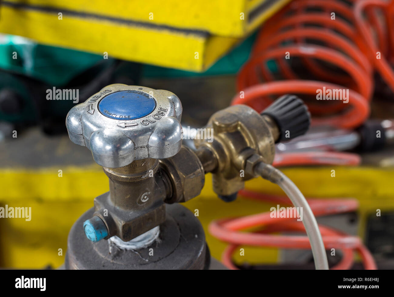 gas tank valve close up Stock Photo Alamy