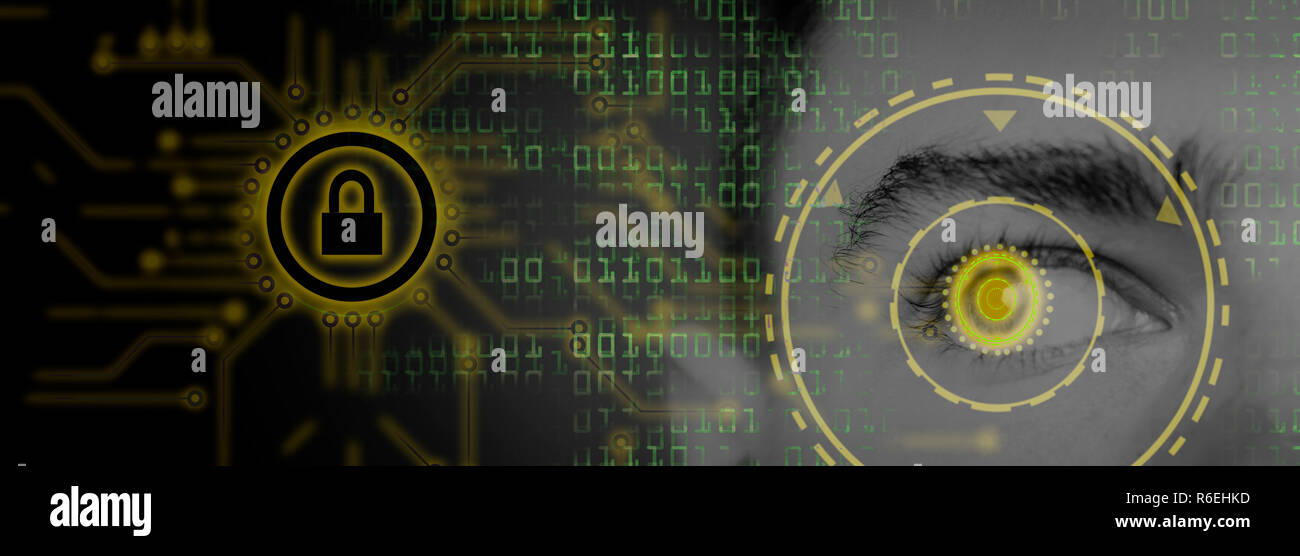 biometric hi-tech security scan Stock Photo