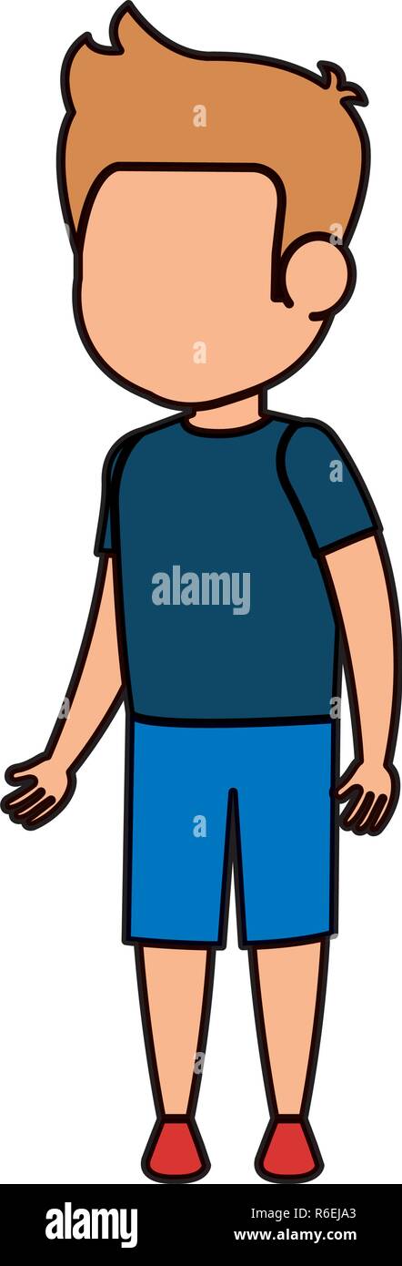 cute little boy character vector illustration design Stock Vector Image ...