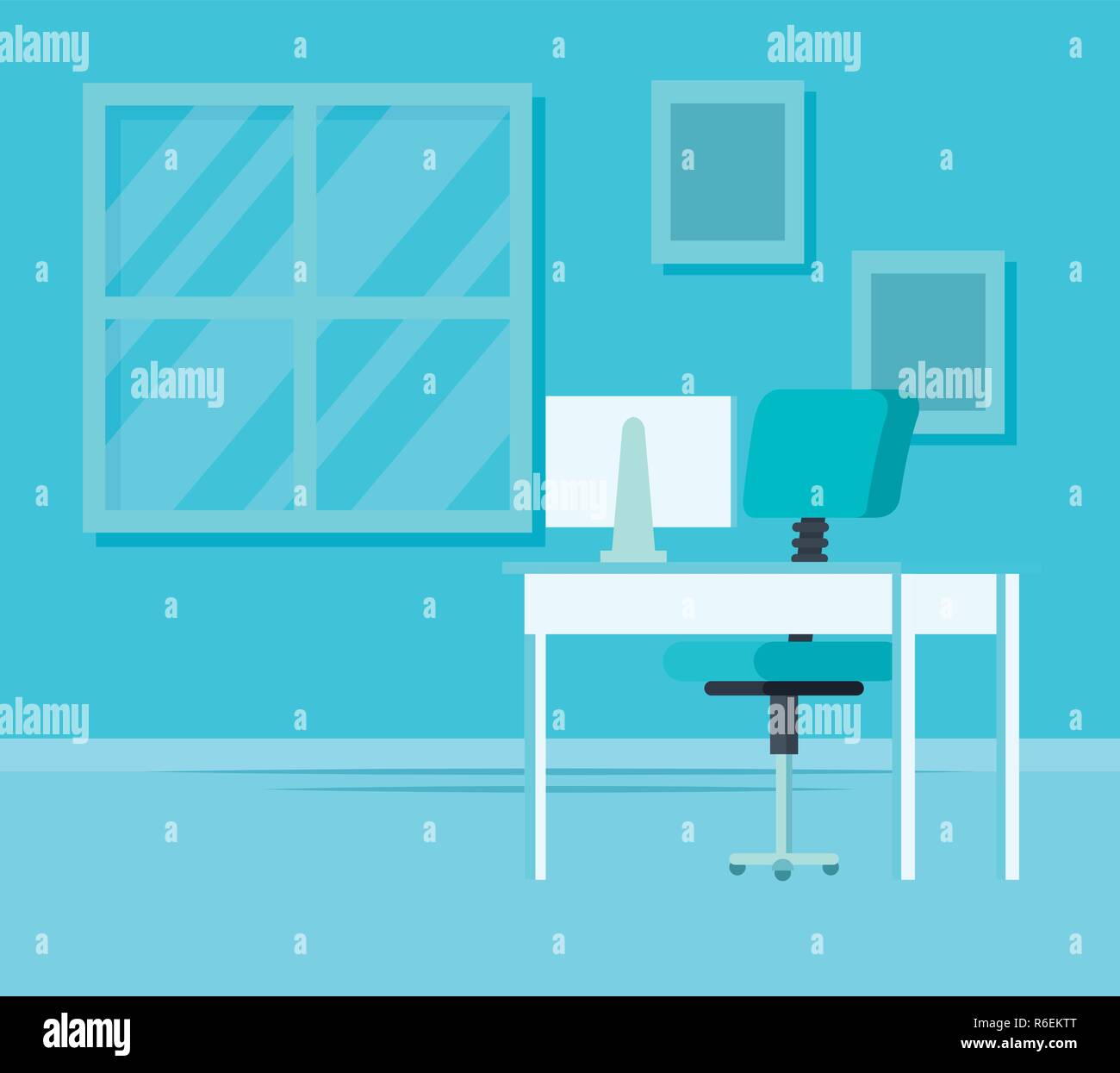 office workplace isolated icon Stock Vector Image & Art - Alamy