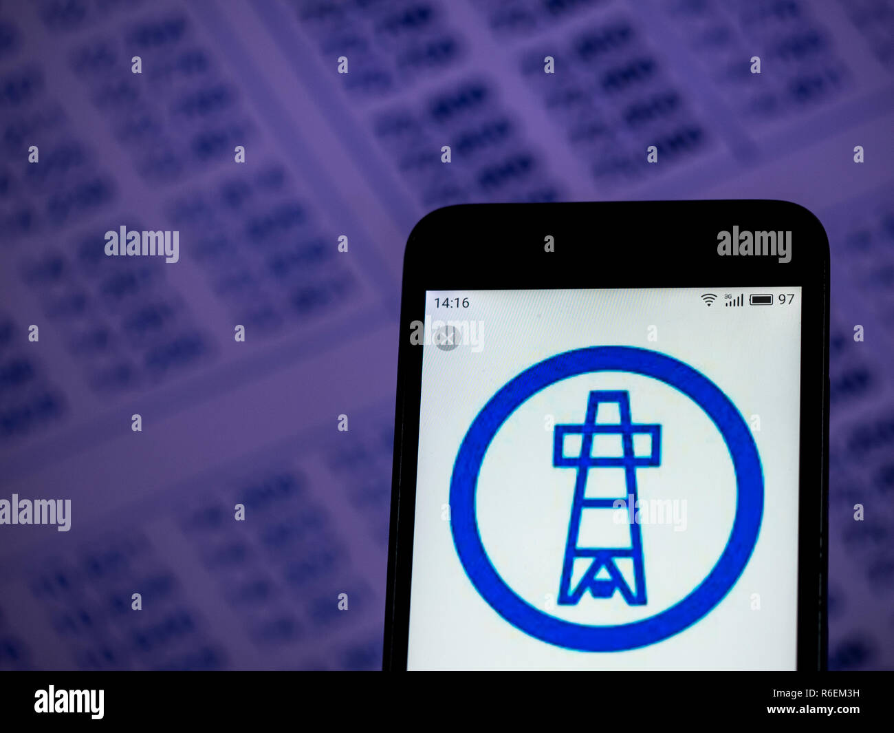 Anadarko Petroleum Corporation  logo seen displayed on smart phone. Stock Photo