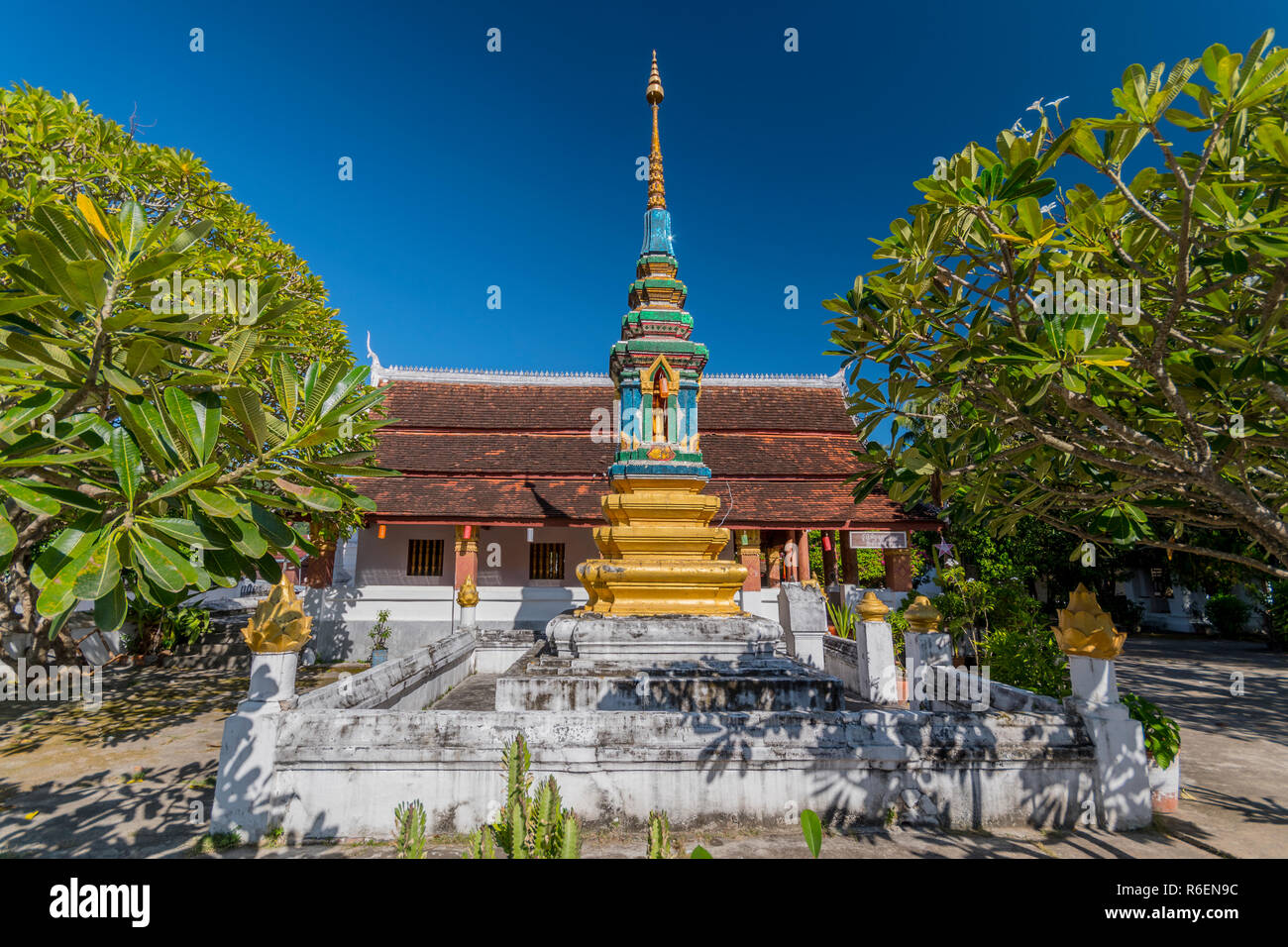 Wat Ban Phon Heuang In Luang Prabang, Laos Stock Photo