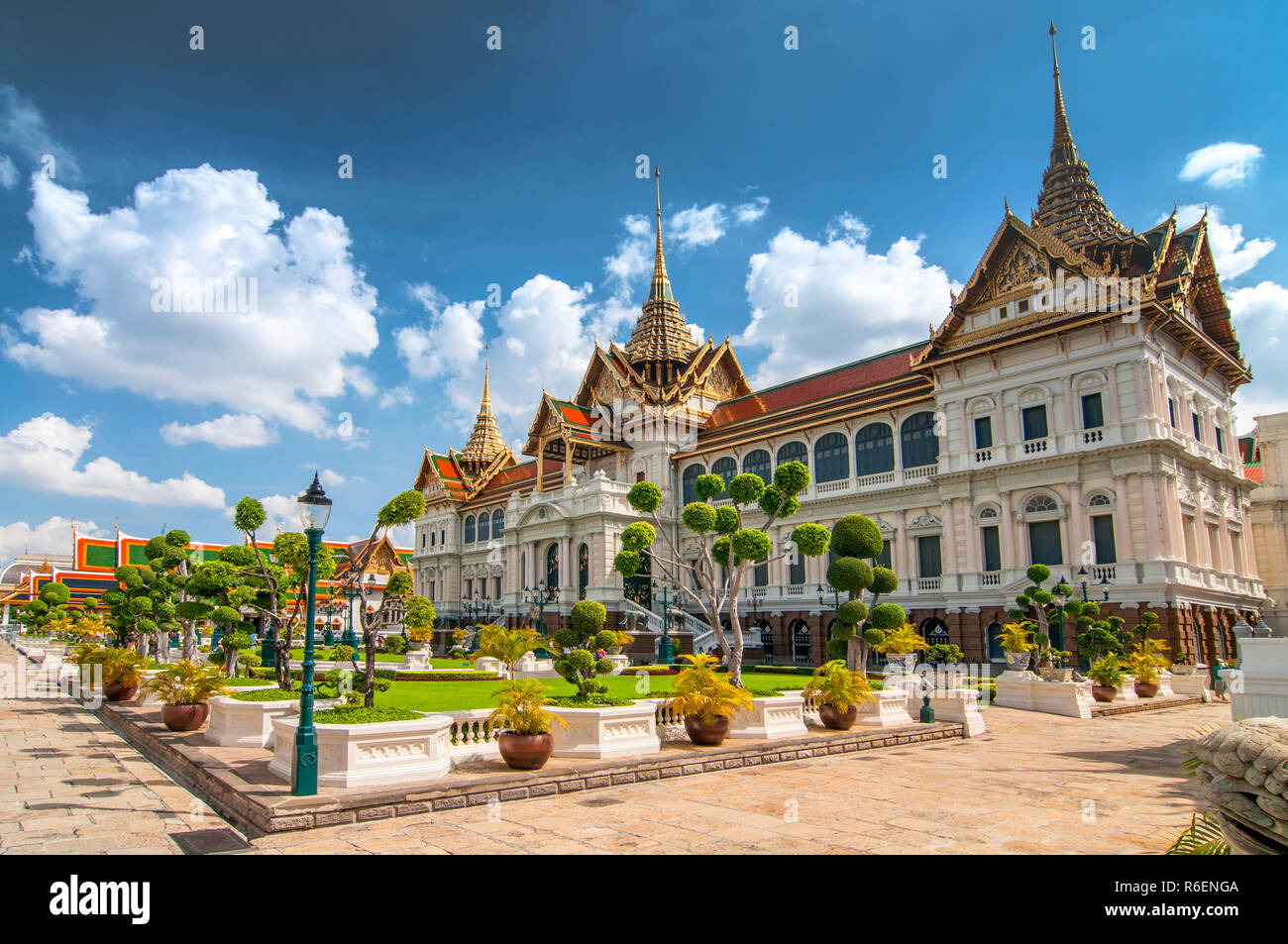 Phra Thinang Chakri Maha Prasat Throne Hall, Grand Palace Complex, Bangkok, Thailand Stock Photo