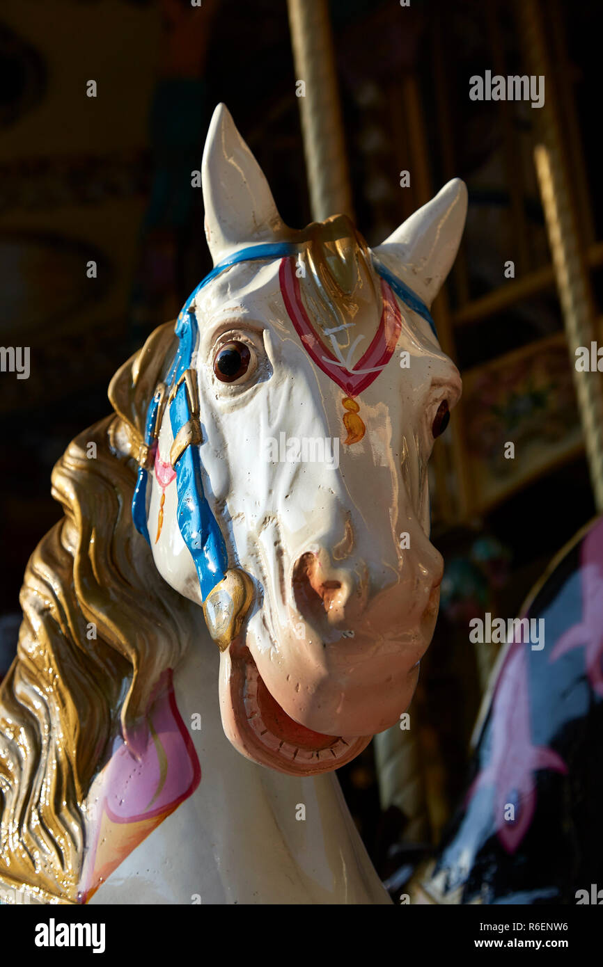 carousel horse in provence,france Stock Photo
