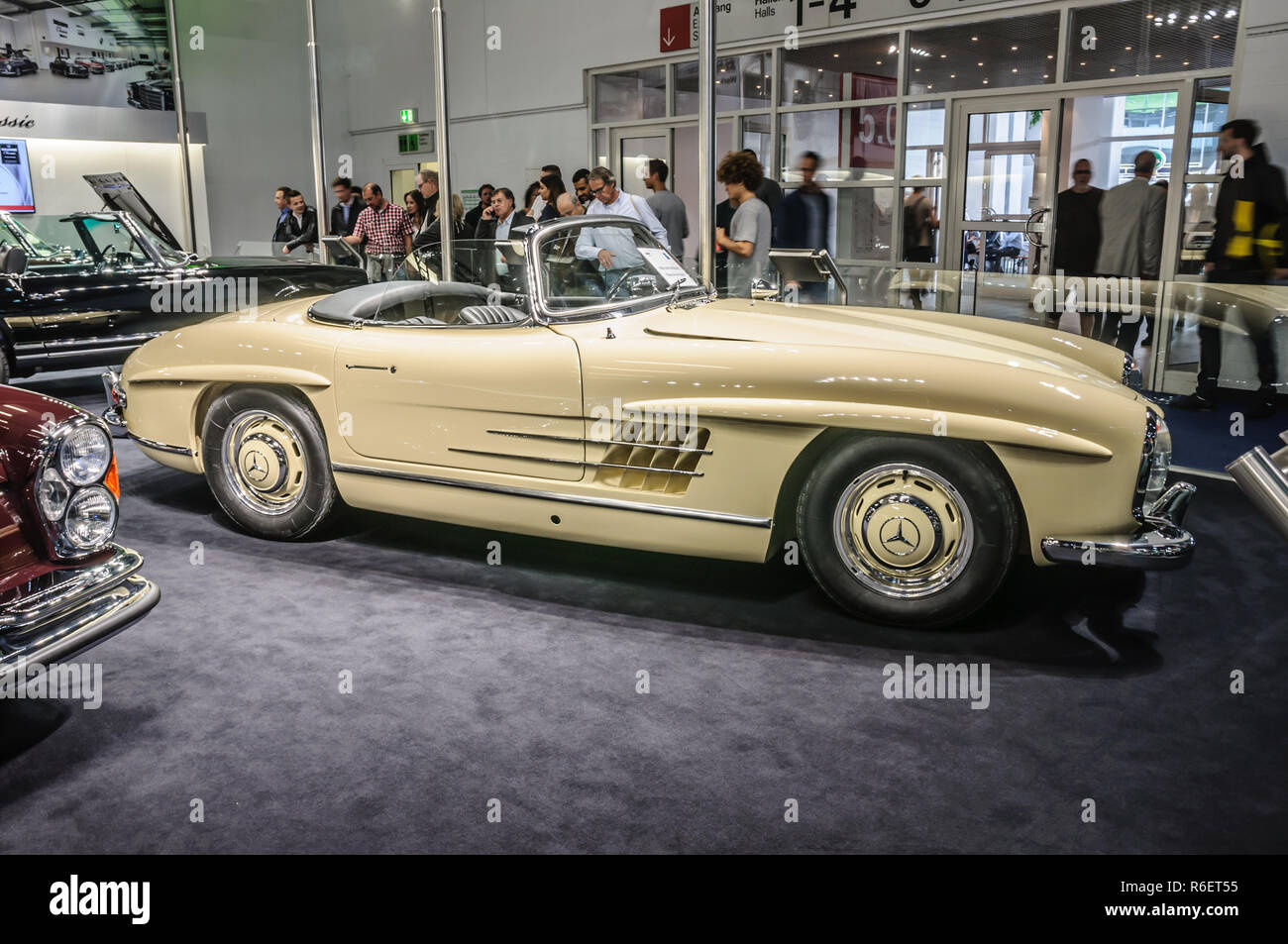 FRANKFURT - SEPT 2015: 1957 Brabus Classic Mercedes-Benz 300 SL Roadster cabrio presented at IAA International Motor Show on September 20, 2015 in Fra Stock Photo