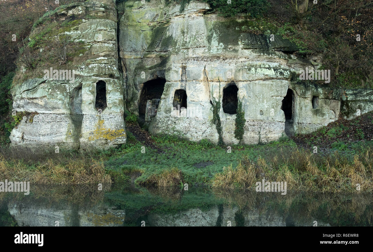 Anchor Church Caves near Ingleby, Derbyshire, UK Stock Photo Alamy