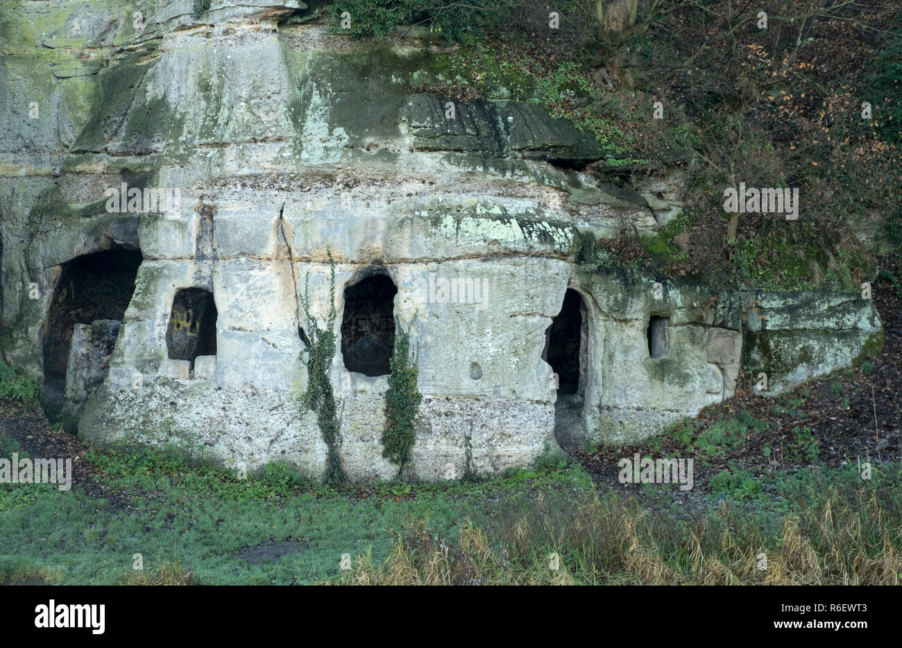 Anchor Church Caves near Ingleby, Derbyshire, UK Stock Photo Alamy