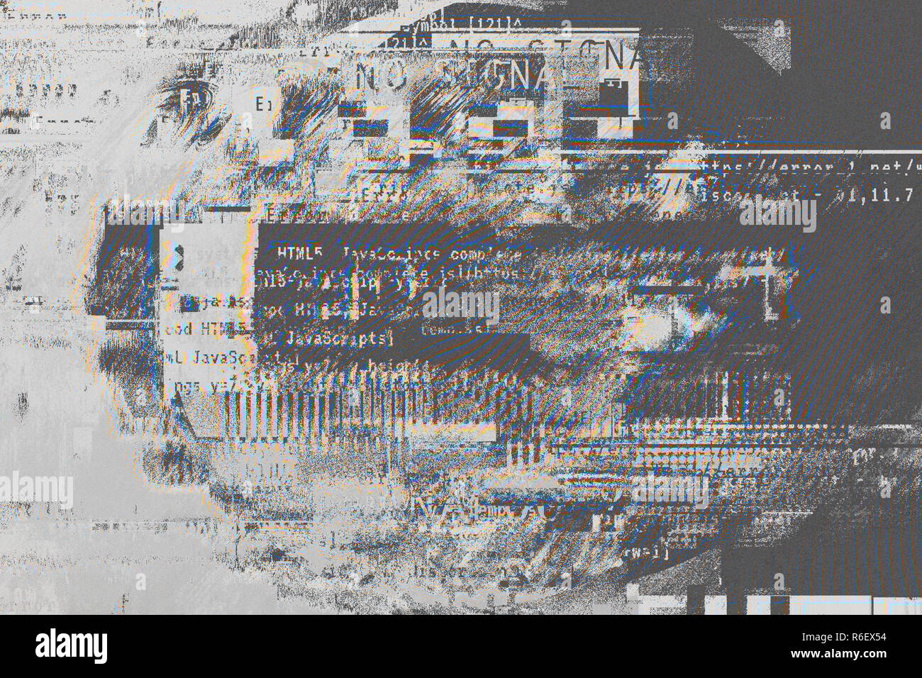 Gradient background with glitch effect, universal pattern Stock Photo